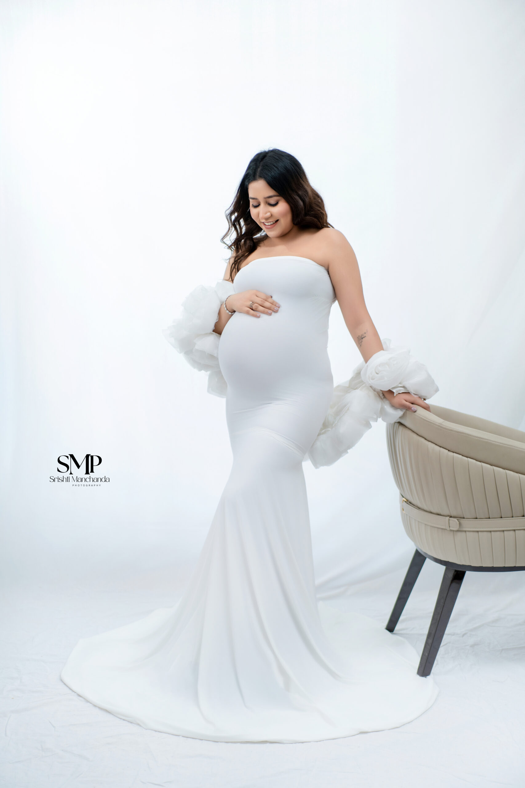 mother to be photography session indoor studio delhi